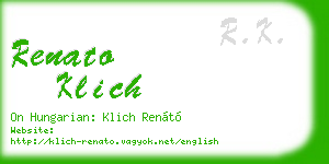 renato klich business card